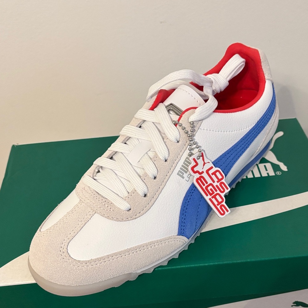 Puma White and Red Athletic Shoes
